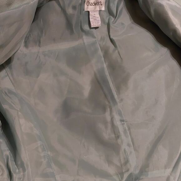 Chadwicks Mint Green Green Leather Jacket Size 14 - Picture 12 of 16